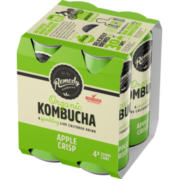 Photo of Remedy Organic Kombucha Apple Crisp 4 Pack X