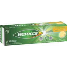 Photo of Berroca Effervescent Tablets Energy Mango & Orange 15 Pack