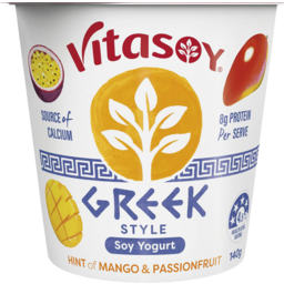 Photo of Vitasoy Greek Style Mango & Passionfruit Soy Yogurt 140g