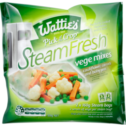 Photo of Wattie's® Steamfresh® Cauliflower, Carrots & Baby Peas Steam Bags 2x160g 2.0x160g