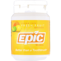 Photo of Epic - Chewing Gum - Xylitol Fresh Fruit Gum - 50 Pcs - 75g