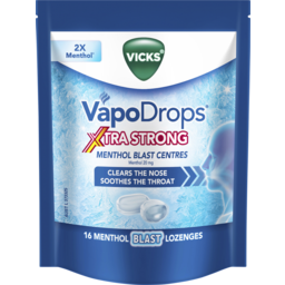 Photo of Vicks Vapo Drops Xtra Strong Menthol Blast Lozenges 16 Pack
