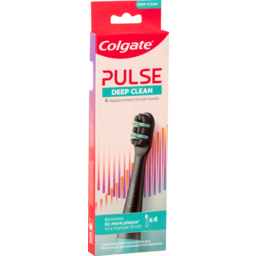 Photo of Colgate Pulse Deep Clean Electric Toothbrush Replacement Brush Head Refills, 4 Pack, Proclinical Compatible 4pk