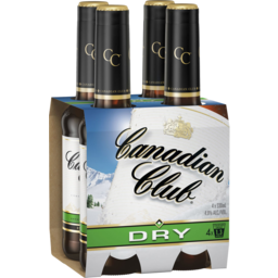 Photo of Canadian Club & Dry Bottle 330ml 4 Pack