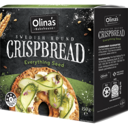 Photo of Olina's Bakehouse Swedish Round Crispbread Everything Seed
