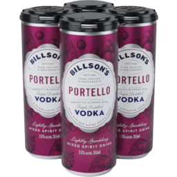Photo of Billsons Vodka Portello 355ml 4 Pack