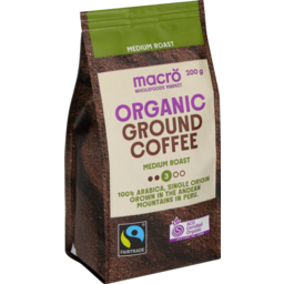 Photo of Macro Organic Fair Trade Ground Medium Roast 200g