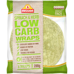 Photo of Mission Wraps Low Carb Spinach & Herb