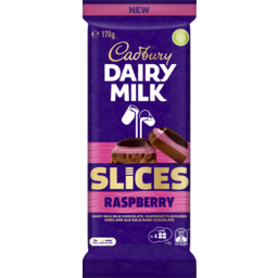Photo of Cadbury Chocolate Block Dairy Milk Slices Raspberry