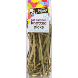 Photo of Mrs Rogers Food Picks Knotted Bamboo 50 Pack