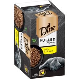 Photo of Dine Pulled Menu With Chicken Cat Food Trays Multipack 7x85g