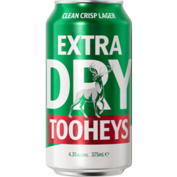Photo of Tooheys Extra Dry 375ml Can 375ml