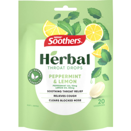 Photo of Nestle Soothers Peppermint & Lemon Herbal Throat Drops 20 Pack
