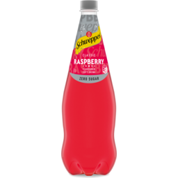 Photo of Schweppes Zero Traditional Sugar Raspberry Soft Drink Bottle 1.1l