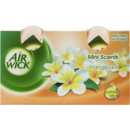 Photo of Air Wick Essential Oils Mini Scents Frangipani Small Space Air Fresheners 2x60g