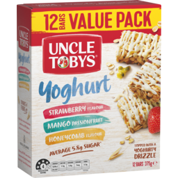 Photo of Uncle Tobys Yoghurt Variety Bars 12 Bars Value Pack 375g