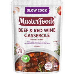 Photo of Masterfoods Beef & Red Wine Casserole Slow Cook Recipe Base 175g 175g