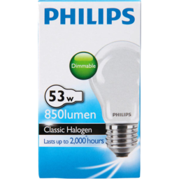 Photo of Philips Classic Halogen Light Bulb ES Frosted 53 Watt