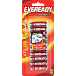 Photo of Eveready Red Label Heavy Duty AA Batteries 10 Pack