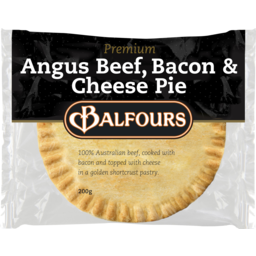 Photo of Balfours Fresh Premium Beef, Bacon & Cheese Pie 200g