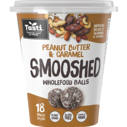 Photo of Tasti Smooshed Wholefood Balls Peanut Butter & Caramel 18 Balls 