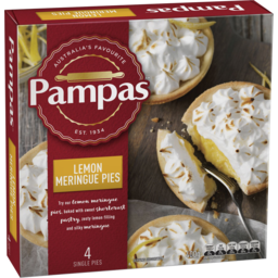 Photo of Pampas Lemon Meringue Pies Frozen 4pk