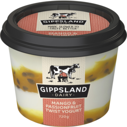 Photo of Gippsland Dairy Mango Passionfruit Twist Yogurt 720g