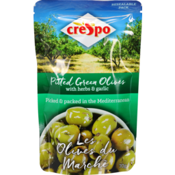 Photo of Crespo Green Olives Herb Garlic 70g