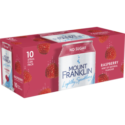 Photo of Mount Franklin Lightly Sparkling Water Raspberry Multipack 10.0x375ml