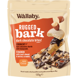 Photo of Wallaby Rugged Bark Dark Chocolate Bites
