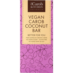 Photo of THE CAROB KITCHEN Vegan Carob Coconut Bar 80g