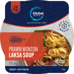 Photo of Global Seafoods Global Wonton Soup Laksa 258g 258g