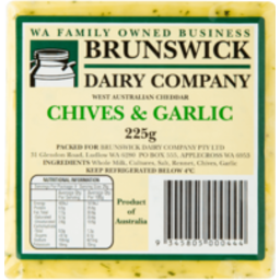 Photo of Brunswick Dairy Co Cheese Chive & Garlic (225g)