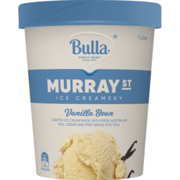 Photo of Bulla Ice Cream Murray St 1Ltr Vanilla Bean
