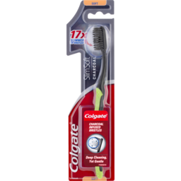 Photo of Colgate Slimmer Bristles With Charcoal Slim Soft Toothbrush Single