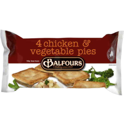 Photo of Balfours Pie Chicken & Vegetable 4pk 700gm