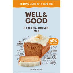 Photo of Well & Good Banana Bread Mix Gluten Free 350g