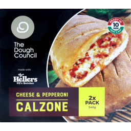 Photo of The Dough Council Calzone Twin Pack Cheese & Pepperoni 2 Pack X