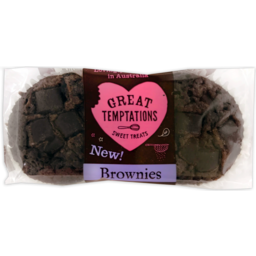 Photo of Great Temptations Choc Fudge Brownies 2 Pack 80g