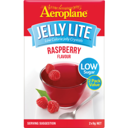 Photo of Aeroplane Jelly Lite Low Calorie Raspberry Flavour Jelly Crystals 2x9g