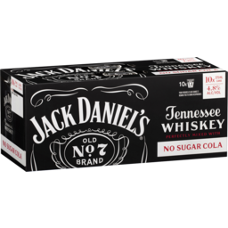 Photo of Jack Daniel's Jack Daniels & No Sugar Cola 375ml Can 10 Pack 375ml