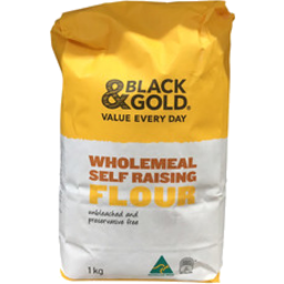 Photo of Black & Gold Flour Wholemeal Self Raising 1kg