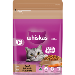Photo of Whiskas 1+ Years Beef & Lamb Flavours Dry Cat Food