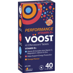 Photo of Voost Vöost Vitamin B+ Performance Orange Effervescent Tablets 40 Pack 40.0x