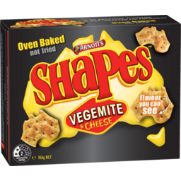 Photo of Crackers, Arnott's Shapes Vegemite & Cheese 165 gm