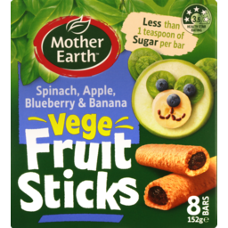 Photo of Mother Earth Vege Fruit Sticks Spinach, Banana & Blueberry 8 Pack