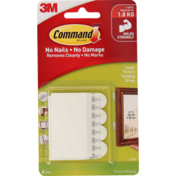 Photo of Command Picture Hanging Strips Small White 4 Pairs