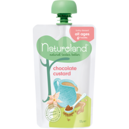 Photo of Natureland Baby Food Pouch Custard Chocolate 6+ Month 120g