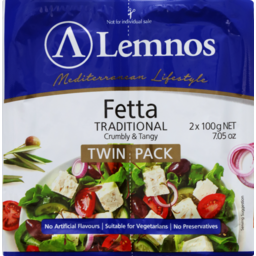 Photo of Lemnos Fetta Cheese Traditional Twin Pack 2 X 100g 