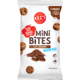Photo of Kez's Kitchen Gluten Free Lunchbox Mini Bites Choc Brownie 5 Pack 125g 125g